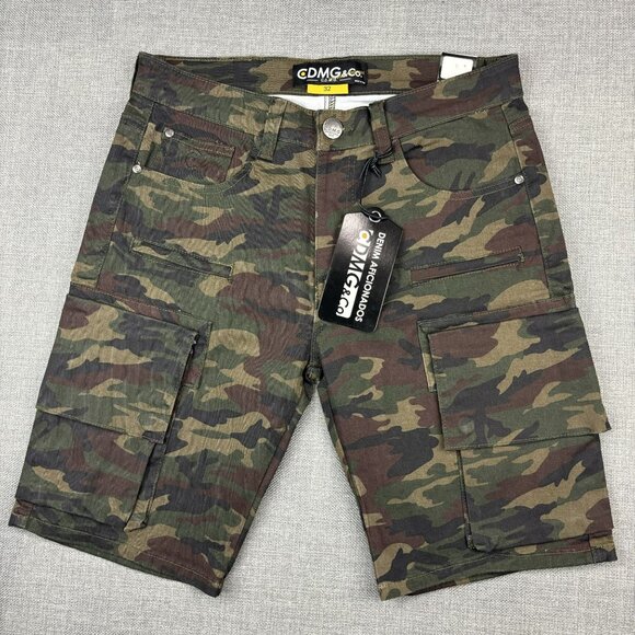 Men's Camo Cargo Shorts By GDMG & Co. Size 32 - Picture 1 of 11